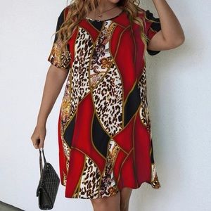 Leopard print tunic dress